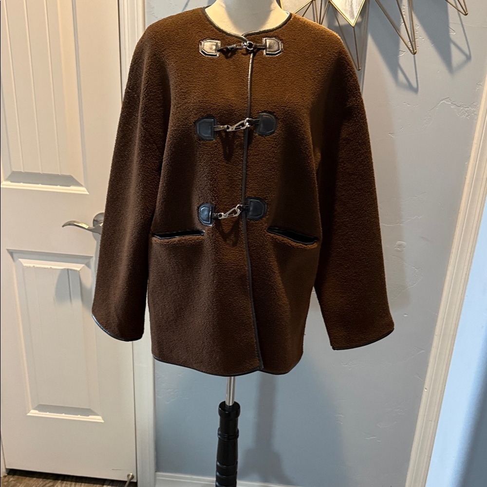 Rebecca Minkoff Brown Teddy Jacket with Toggle Closures